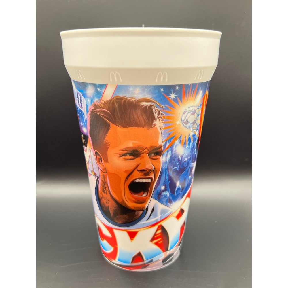 McDonalds David Beckham Collector Cup Plastic Tumbler Soccer Memorabilia 2026